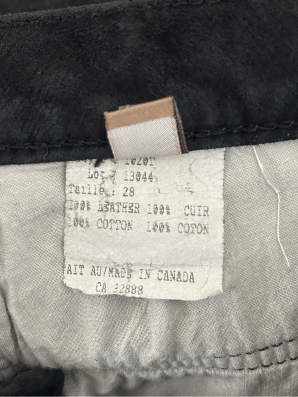 Vintage Skotts Black Suede Pants Jeans Washable High Rise Hipster Biker Size 28 - Picture 14 of 16